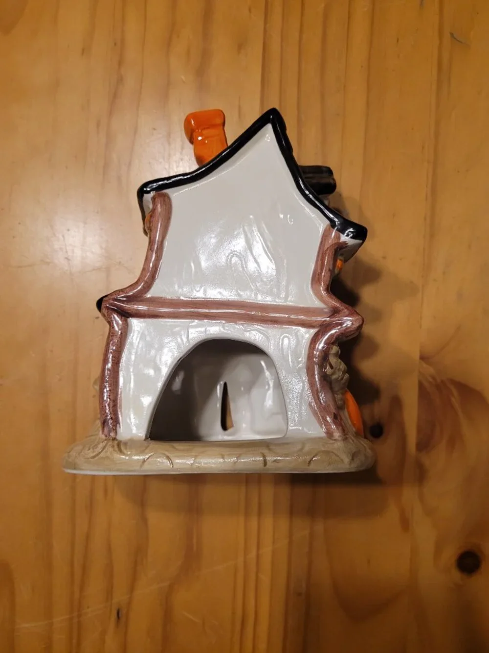 Halloween House Ceramic Candle Holder Witches, Bats Pumpkin